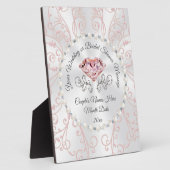 赤面の個人的なシャワーギフトアイディアのための花嫁 フォトプラーク (側面)