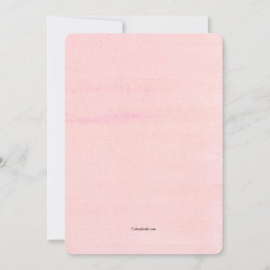 赤面の写真のバースデーパーティ招待状 招待状 (裏面)