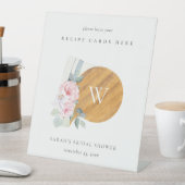 赤面の切り取りボードレシピカードブライダルシャワー 台座サイン (インサイチュ)