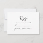 赤面の夢:赤面の花素朴と木結婚の 出欠カード (裏面)