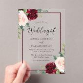 赤面の完成度：水の色結婚フローラ縁どの アクリル招待状 (インサイチュ (ポータブル))