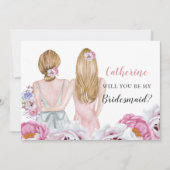 赤面の最高の花嫁の友達が私の花嫁になる 招待状 (正面)