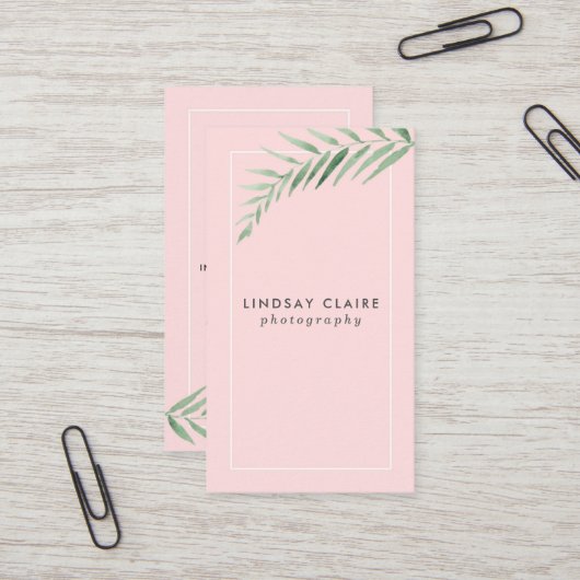 赤面の植物の名刺 名刺 (正面/裏面インサイチュ)