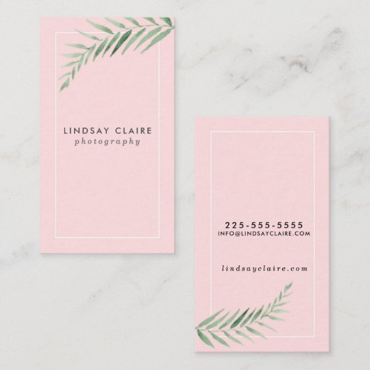 赤面の植物の名刺 名刺 (正面/裏面)