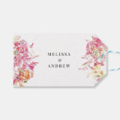 赤面の水モダン色に結婚感謝 ギフトタグ (正面(横))