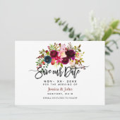 赤面の水彩の花 招待状 (スタンド正面)
