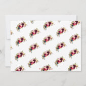 赤面の水彩の花 招待状 (裏面)