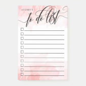 赤面の水彩洗浄 – 書To Doリスト ポストイット (正面)