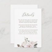 赤面の水彩画の黙した花柄|のゲストの詳細 エンクロージャーカード (正面/裏面)