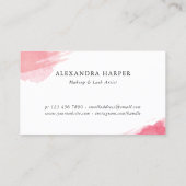 赤面の汚れ-書道のロイヤリティのパンチカード ロイヤリティカード (裏面)