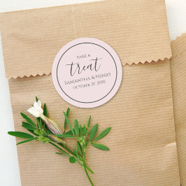 赤面の結婚書道シンプルスクリプトトリート ラウンドシール