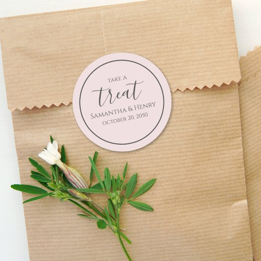 赤面の結婚書道シンプルスクリプトトリート ラウンドシール