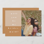 赤面の色のブロック写真は私の花嫁になる セーブザデート (正面/裏面)