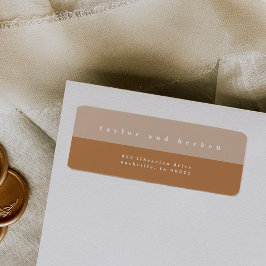 赤面の色ブロック差出人住所ラベル ラベル