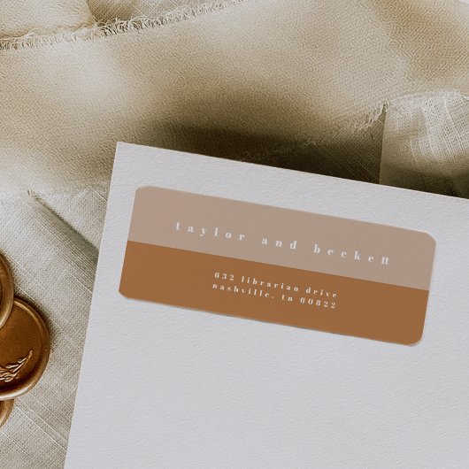 赤面の色ブロック差出人住所ラベル ラベル