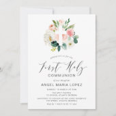 赤面の花が第1回の招待状に交差 招待状 (正面)