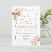 赤面の花パンパスグラス結婚すべて 招待状 (スタンド正面)