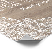 赤面の花レース結婚ウッドのシーティングチャート ポスター (角)