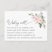 赤面の花、ピンクの花結婚々、の願い井戸 エンクロージャーカード (正面)