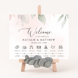 赤面の花、ピンクの花結婚、のタイムライン ポスター