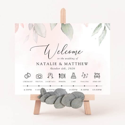 赤面の花、ピンクの花結婚、のタイムライン ポスター