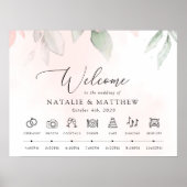 赤面の花、ピンクの花結婚、のタイムライン ポスター (正面)