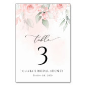 赤面の花，ピンクの花，ぼほ，テーブル番号 テーブルナンバー (裏面)