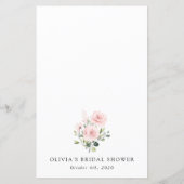 赤面の花,ピンクの花,ブライダルシャワーメニュー (裏面)