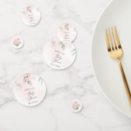 赤面の花，ピンクの花，ボホ，赤ちゃんシャワー コンフェッティ