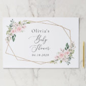 赤面の花，ピンクの花，ボホ，赤ちゃんシャワー ペーパーパッド (インサイチュ)