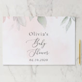 赤面の花，ピンクの花，ボホ，赤ちゃんシャワー ペーパーパッド (インサイチュ)