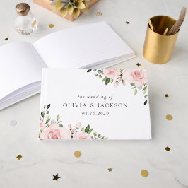 赤面の花，ピンクの花，緑結婚, s ゲストブック