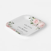 赤面の花,ピンクの花,緑結婚, s ペーパープレート (傾斜あり)