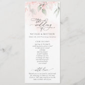 赤面の花，ピンクの花，緑，結婚のプロ プログラム (正面)