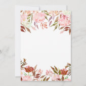 赤面の花|水彩フローラ結婚の 招待状 (裏面)