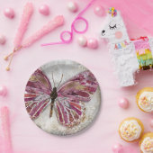 赤面の蝶紙皿 ペーパープレート (パーティー)