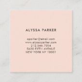 赤面の走り書き|のトレンディーおよび上品 スクエア名刺 (裏面)