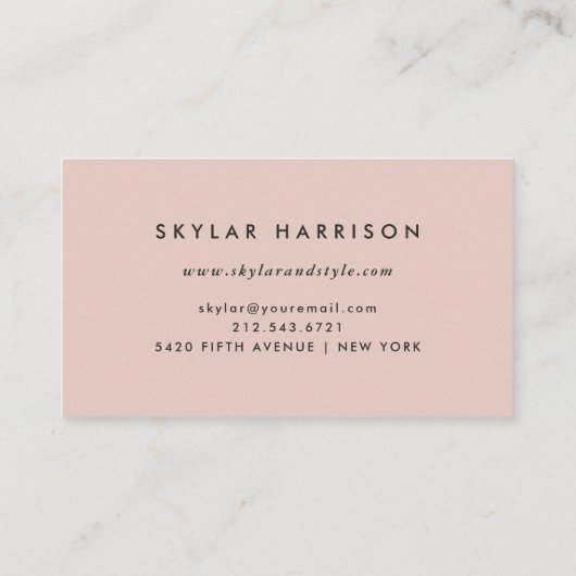 赤面の走り書き|のトレンディーおよび上品 名刺 (裏面)