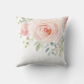 赤面の金ゴールドの水彩画の花の誕生Statsの子供部屋 クッション (裏面)