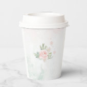 赤面の雪の結晶ベビーの冷たい外 紙コップ (裏面)