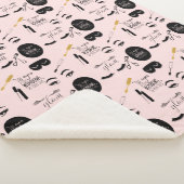 赤面の魅力的なピンクの黒い金ゴールドのまつげ シェルパブランケット (3/4)