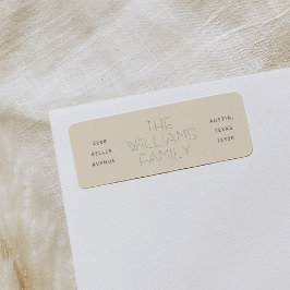 赤面の3列のモダン差出人住所ラベル ラベル