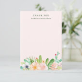 赤面のSucculents サンキューカード (スタンド正面)