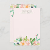 赤面のSucculents サンキューカード (正面/裏面)