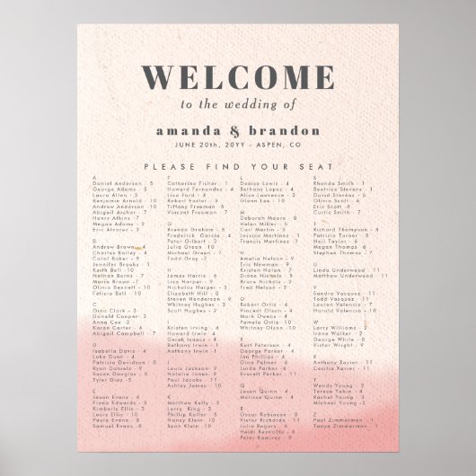 赤面はっきりしたとア結婚ルファットの座席表 ポスター (正面)