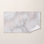 赤面はピンクのバラの金ゴールドの白い大理石パターンにある調子を与えます ハンドタオル (ハンドタオル)