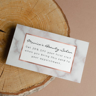 赤面はピンクのバラの金ゴールドの白い大理石パターンにある調子を与え 割引カード