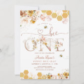 赤面は甘い一つの最初の誕生日 招待状 (正面)