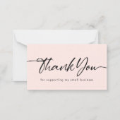 赤面は私の小規模企業をサポートしてくれてありがとう ノートカード (正面)