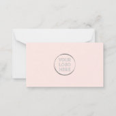 赤面は私の小規模企業をサポートしてくれてありがとう ノートカード (裏面)